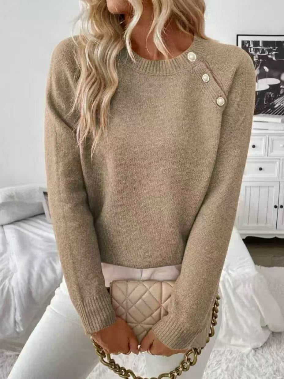 Adeline Women’s Pearl Embellished Knit Sweater
