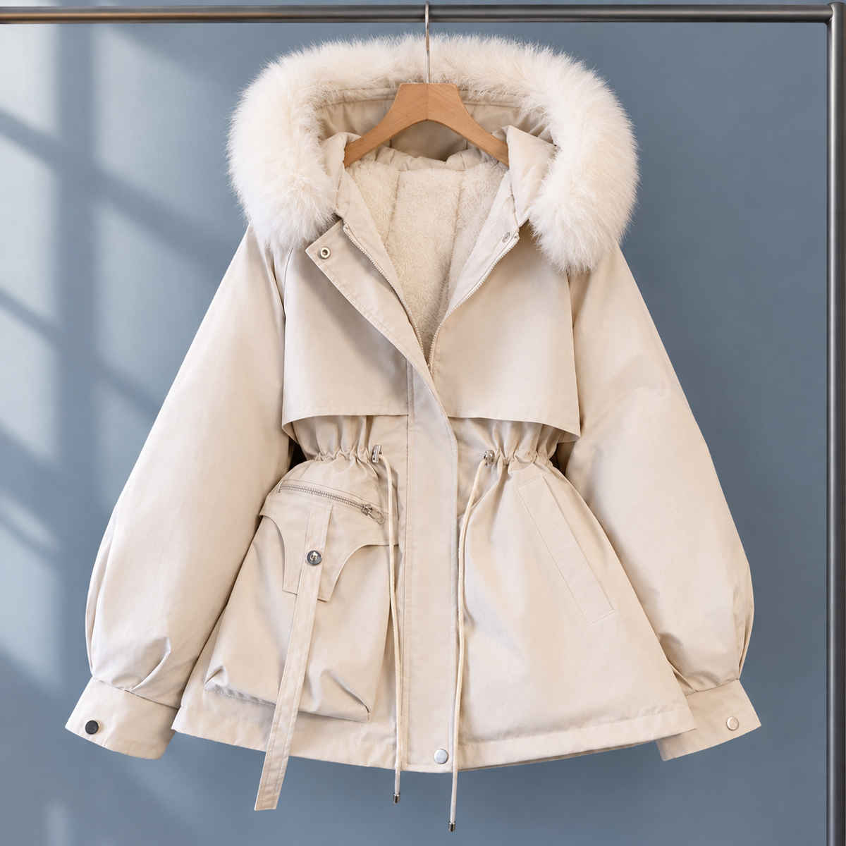 Marianne | Hooded Parka With Faux Fur Trim
