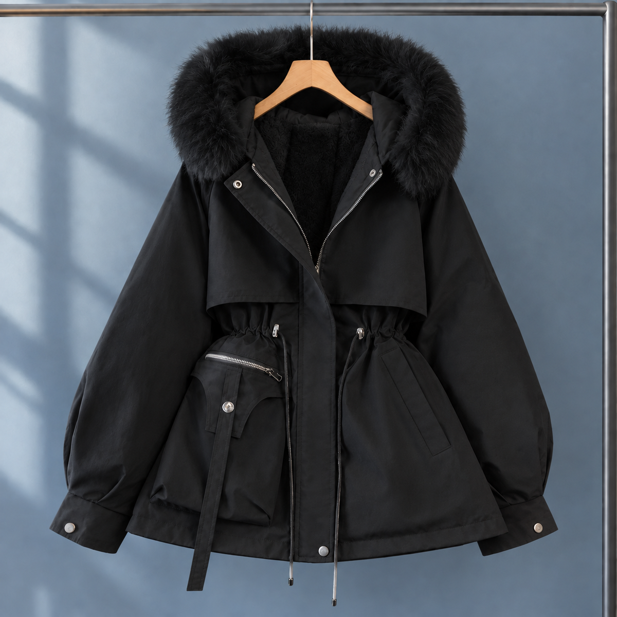 Marianne | Hooded Parka With Faux Fur Trim