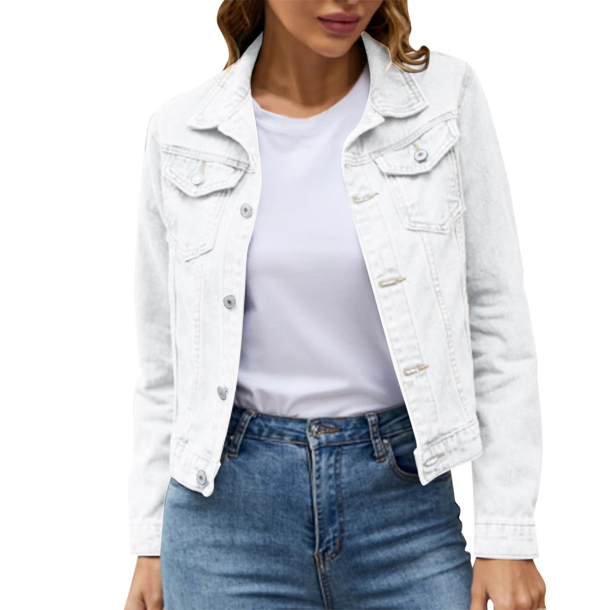 Marin | Timeless Women's Denim Jacket with Button Closure and Practical Pockets